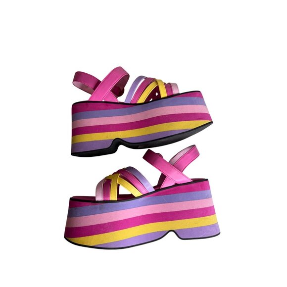 Dolls Kill Sugar Thrillz Friends Are Forever Platform Sandals 7M - Picture 4 of 6